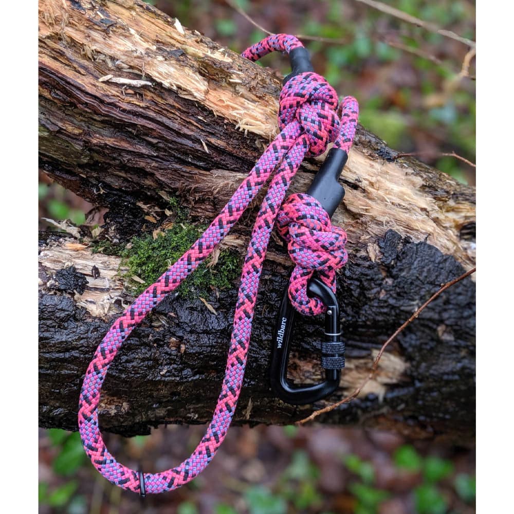 Rope Dog Lead – Blue, Black & Fuchsia | Recycled