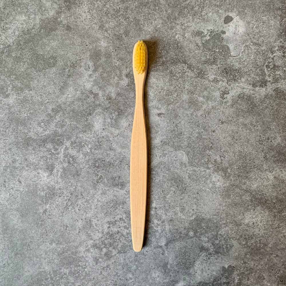 Basic Bamboo Toothbrush in Yellow – Soft Bristles