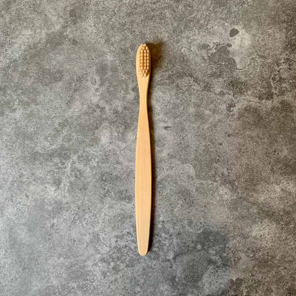Basic Bamboo Toothbrush in Beige – Medium Bristles