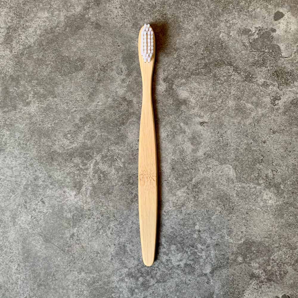 Basic Bamboo Toothbrush in White